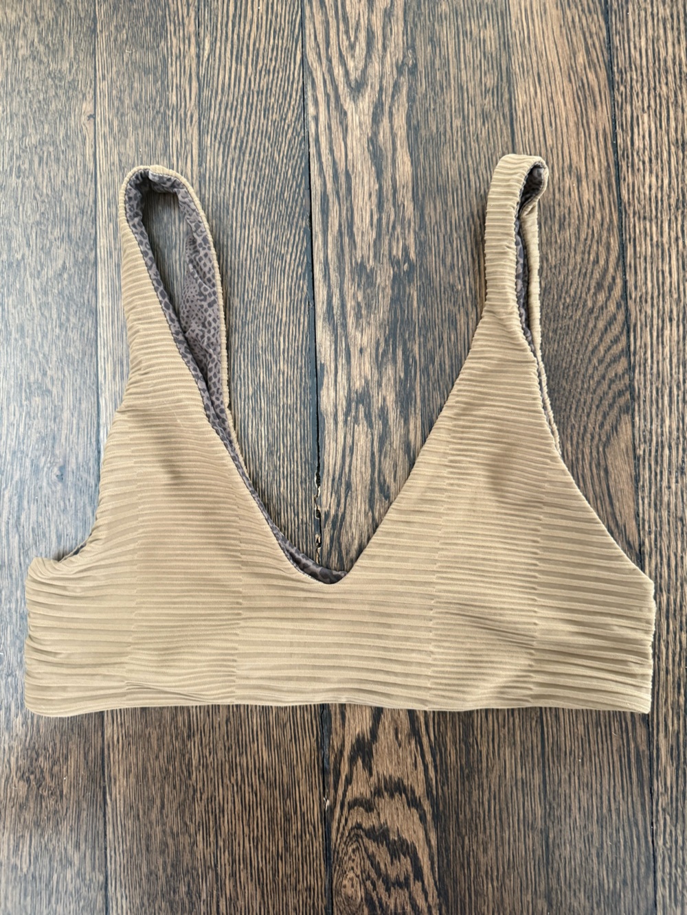 Acacia Maggie Top in Bear Dual Ribbed, Sz Medium
